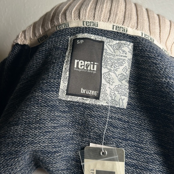 Renu Heathered Navy West Virginia Her Button-Up Work Sock Cardigan Sweater NWT S - Picture 11 of 16